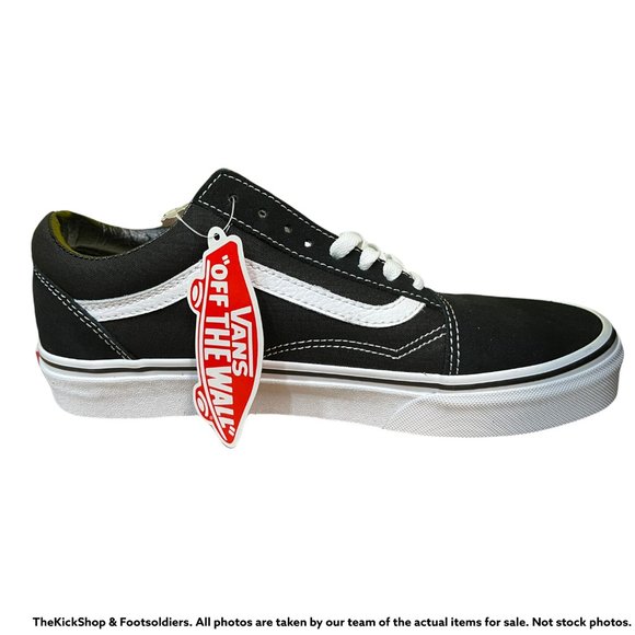 NEW VANS OLD SKOOL BLACK WHITE UNISEX SNEAKERS Boys 4 Woman's 5.5 - Picture 3 of 5